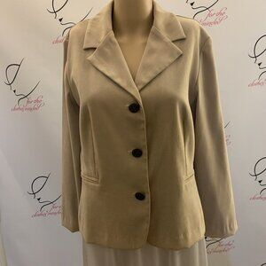 Dorby. Size 12. Long Sleeve Button Up Suede Cloth Jacket. Unlined. B5.